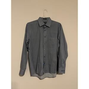 Pierre Cardin Slim Fit Men’s Size M 15 1/2” Patterned Button Down Shirt